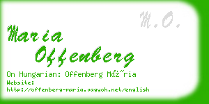 maria offenberg business card